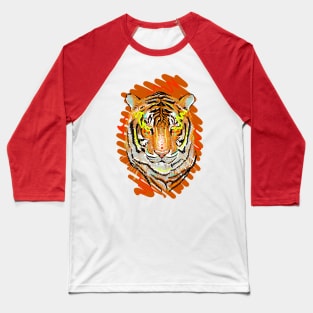 Freehand drawing of a tiger vector colorful illustration. Year of the tiger. Baseball T-Shirt